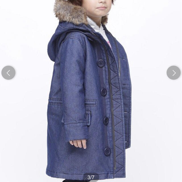 デニムコート　男女兼用　105cm キッズ/ベビー/マタニティのキッズ服女の子用(90cm~)(コート)の商品写真