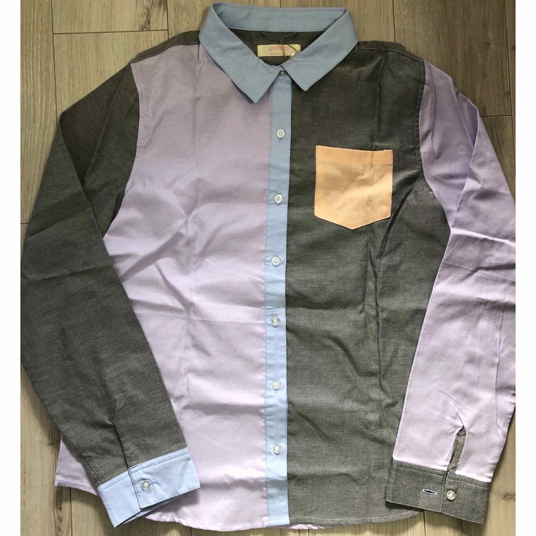 WEGO(ウィゴー)のカラーブロッキングクレイジー長袖シャツ レディースのトップス(シャツ/ブラウス(長袖/七分))の商品写真