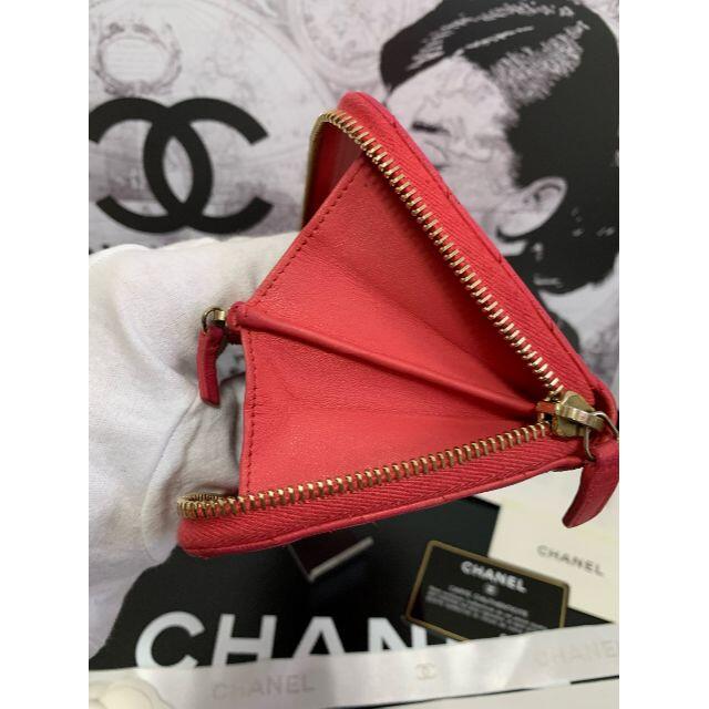 CHANEL(シャネル)の☆正規美品☆シャネル　シェブロン　Vステッチ　ラウンドファスナー長財布　ピンク レディースのファッション小物(財布)の商品写真