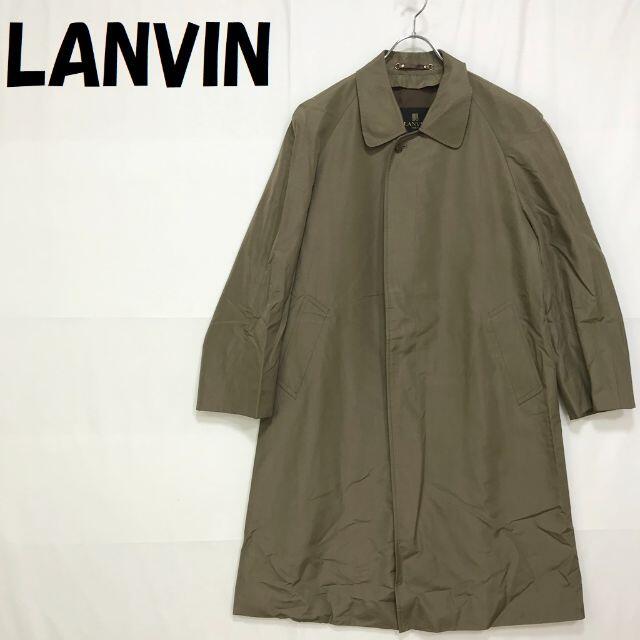 LANVIN - 【人気】ランバン シルク100％ ステンカラーコート カーキ