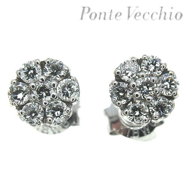 ポンテヴェキオ PonteVecchi K18WG ダイヤ ピアス 0.22ct