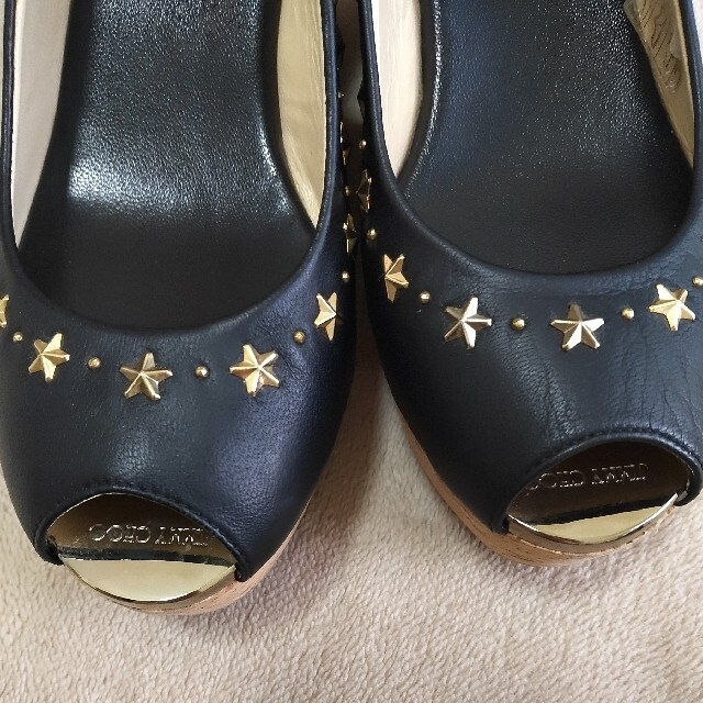 JIMMY CHOO(ジミーチュウ)のジミーチュウ  スタースタッズコルクソールウェッジソールサンダル 34 レディースの靴/シューズ(サンダル)の商品写真