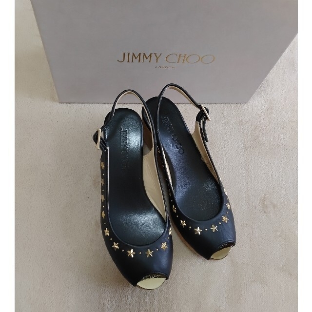 JIMMY CHOO - ジミーチュウ スタースタッズコルクソールウェッジソール ...