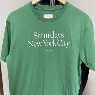 サタデーズサーフニューヨークシティー(SATURDAYS SURF NYC)のSaturdays NYC Tシャツ　Mサイズ　グリーン(Tシャツ/カットソー(半袖/袖なし))