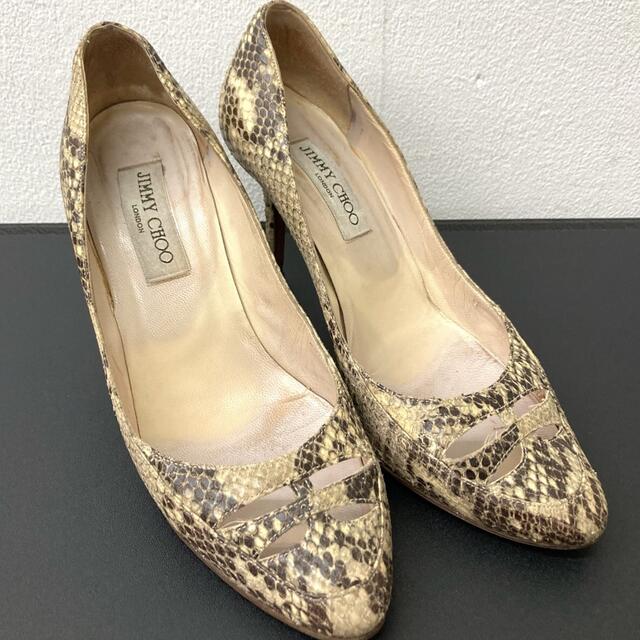 JIMMY CHOO(ジミーチュウ)のJIMMY CHOO ジミーチュウ パンプス パイソン柄 ヘビ柄 イタリア製  レディースの靴/シューズ(ハイヒール/パンプス)の商品写真