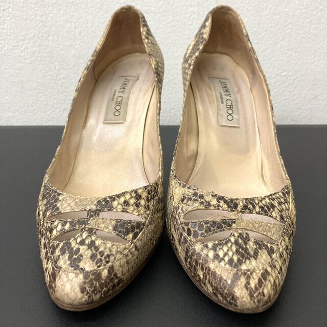 JIMMY CHOO(ジミーチュウ)のJIMMY CHOO ジミーチュウ パンプス パイソン柄 ヘビ柄 イタリア製  レディースの靴/シューズ(ハイヒール/パンプス)の商品写真