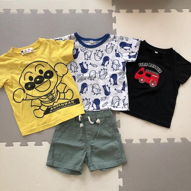 西松屋(ニシマツヤ)の男の子向け西松屋Tシャツ&パンツセット　90〜95cm キッズ/ベビー/マタニティのキッズ服男の子用(90cm~)(Tシャツ/カットソー)の商品写真