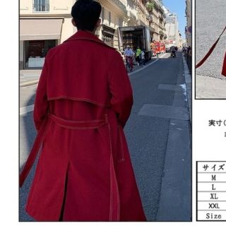 レッド トレンチコートの通販 by みゃん's shop プロフ必読 |ラクマ