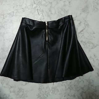 エイチアンドエム(H&M)のH&M レザーフレアースカート US 9-10Y キッズ 140cm(スカート)