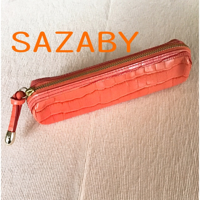 SAZABY(サザビー)の《SAZABY 》クロコダイル型　レザーペンケース インテリア/住まい/日用品の文房具(ペンケース/筆箱)の商品写真