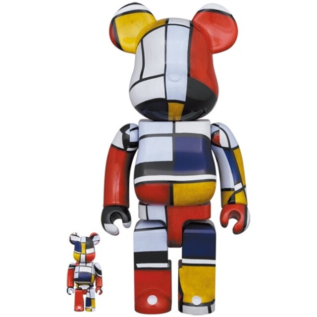 MEDICOM TOY(メディコムトイ)のBE@RBRICK Piet Mondrian 100% & 400% ハンドメイドのおもちゃ(フィギュア)の商品写真