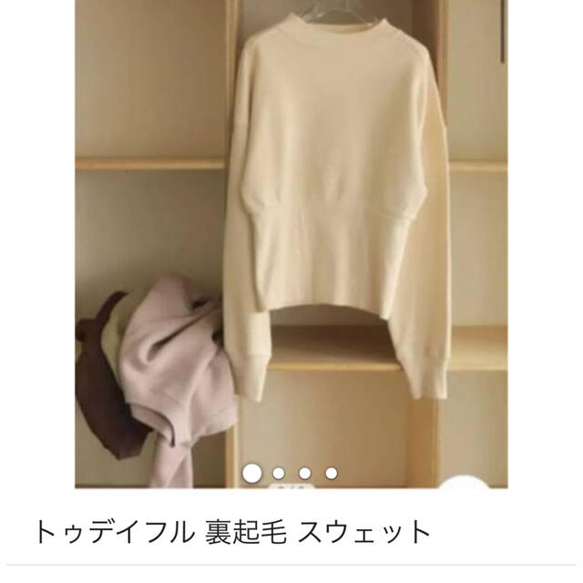 TODAYFUL(トゥデイフル)のトゥデイフル裏起毛スウェット　未使用 レディースのトップス(トレーナー/スウェット)の商品写真