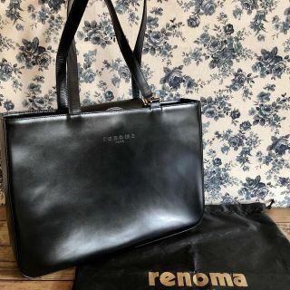 レノマ(RENOMA)のお値下げ レノマ ヴィンテージ 本革 レザートートバッグ ブラック(トートバッグ)