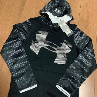 アンダーアーマー(UNDER ARMOUR)の新品 アンダーアーマー裏起毛フード付きトレーナー 160cm(Tシャツ/カットソー)