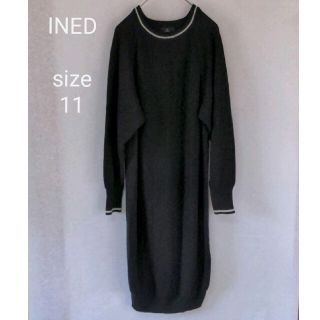 イネド(INED)のINED　イネド　ニットワンピース　ロングワンピース　Lサイズ(ロングワンピース/マキシワンピース)