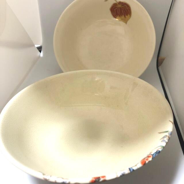 抹茶碗 平茶碗 2個セット エンタメ/ホビーの美術品/アンティーク(陶芸)の商品写真