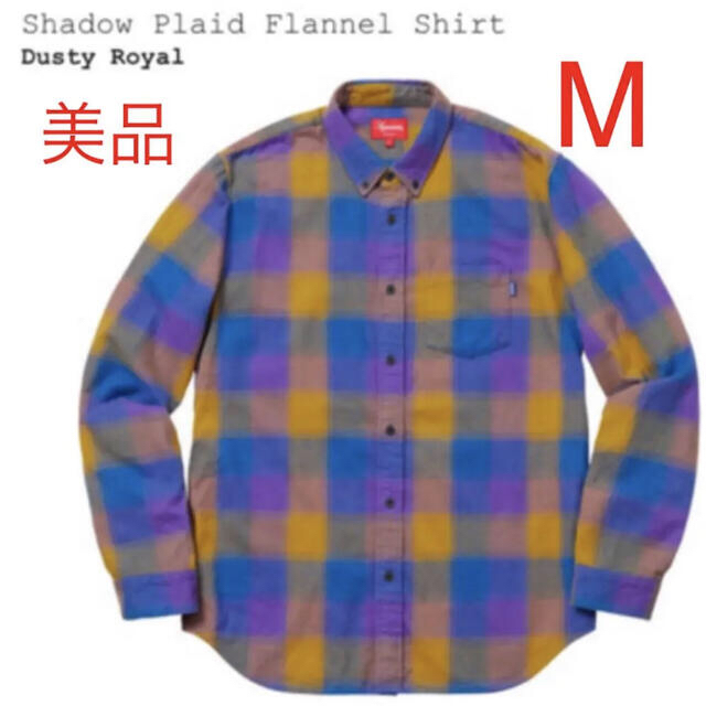 Supreme shadow plaid flannel shirt 美品 Mシャツ