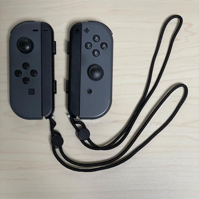 Nintendo Switch Joy-Con グレー ストラップ付き