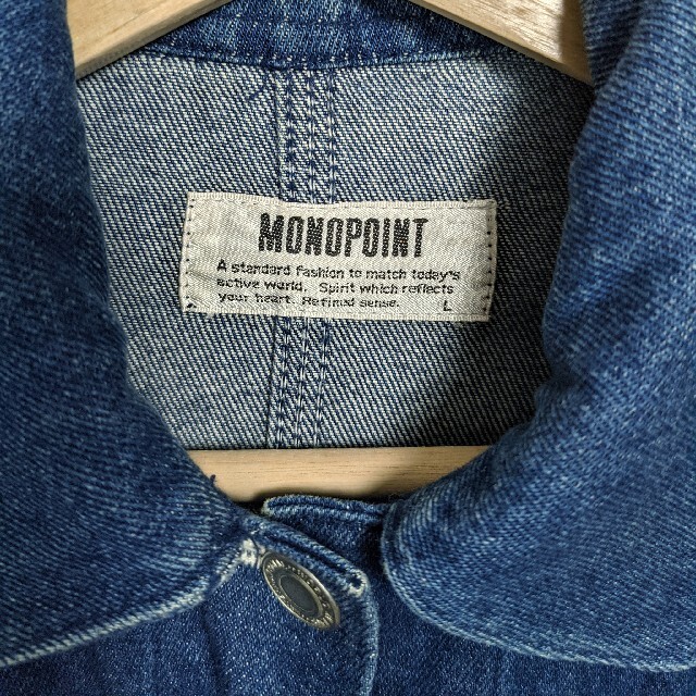 MONOPOINT デニムカバーオール サイズL メンズのジャケット/アウター(カバーオール)の商品写真