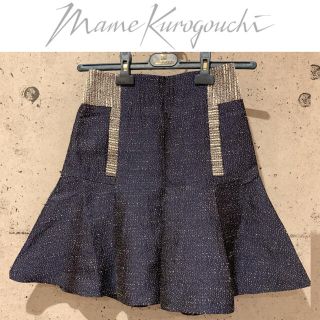 mame kurogouchi】ミニスカート タックフレア ボックスプリーツ