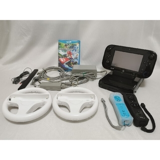WiiU マリオカート8セット 2人ですぐに遊べるハンドル・リモコン付き
