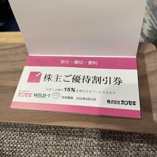 最新　カンセキ　株主優待券　1枚　2022年5月31日 株主優待　wild1 2(その他)