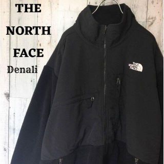 ザノースフェイス(THE NORTH FACE)の美品US規格ノースフェイスデナリジャケットポーラテック古着刺繍ロゴブラック黒4L(ブルゾン)