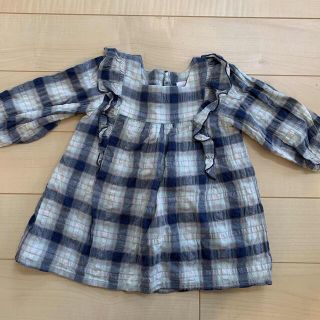 ザラキッズ(ZARA KIDS)の【ZARA kids/ザラキッズ】チェックワンピース★サイズ80(ワンピース)