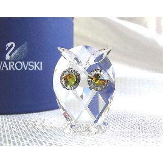 スワロフスキー(SWAROVSKI)の★本物美品スワロフスキー置物　フクロウ(置物)