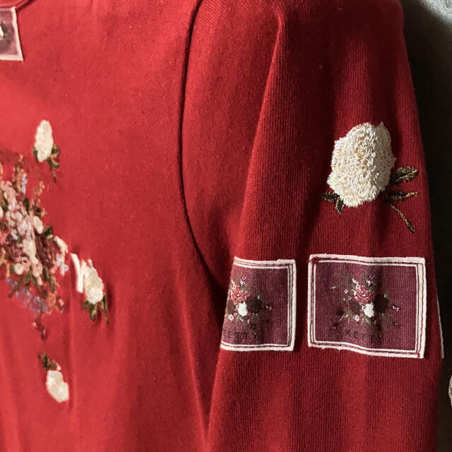 KETTY ケティ ヴィンテージ リボン4つ 刺繍 レース ピンク