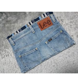 リー(Lee)のリー Lee クラッチバッグ リメイク ジーンズ チェック 新品未使用(クラッチバッグ)