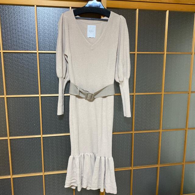 ワンピースher lip to Two-Tone Belted Knit Dress