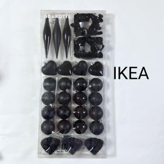 イケア(IKEA)の新品 クリスマス オーナメント IKEA 60個 ブラック 黒 ハート(その他)