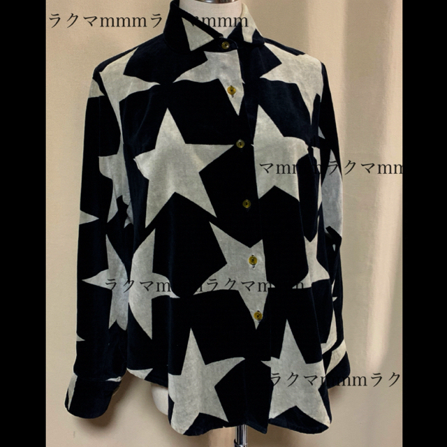 Vivienne Westwood(ヴィヴィアンウエストウッド)のヴィンテージ　ベロア星柄　シャツ レディースのトップス(シャツ/ブラウス(長袖/七分))の商品写真