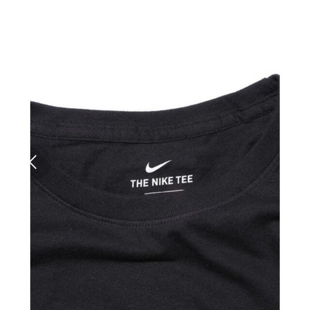 NIKE(ナイキ)のNIKE  黒　コットン　ワンポイント　ロゴ　スウッシュ　ロンT ロング　長袖 メンズのトップス(Tシャツ/カットソー(七分/長袖))の商品写真