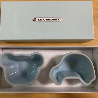 ルクルーゼ(LE CREUSET)のル・クルーゼ　ベビー　食器　青　離乳食(離乳食器セット)