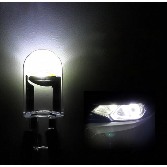 雑誌で紹介された T10 LED ポジションランプ ホワイト 最新超高輝度 6000K 4個入り