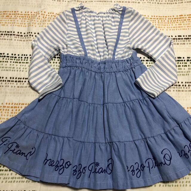 mezzo piano(メゾピアノ)の110 うさぎワンピース キッズ/ベビー/マタニティのキッズ服女の子用(90cm~)(ワンピース)の商品写真