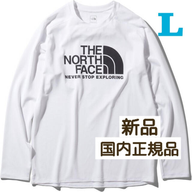 THE NORTH FACE(ザノースフェイス)のノースフェイス  ロングスリーブGTDロゴクルー（メンズ）L NT12093 W メンズのトップス(Tシャツ/カットソー(七分/長袖))の商品写真