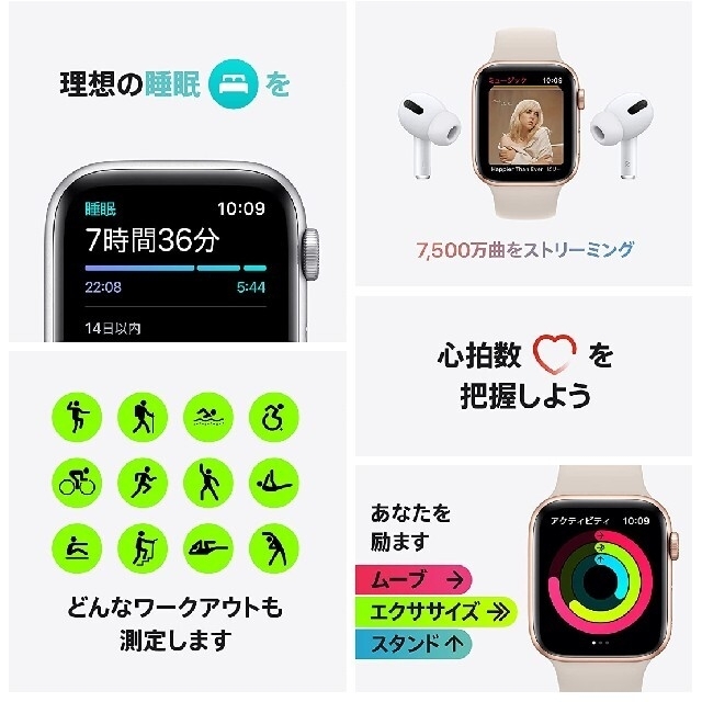 ☆☆新品未開封品☆☆Apple Watch SE（GPSモデル） 44mm