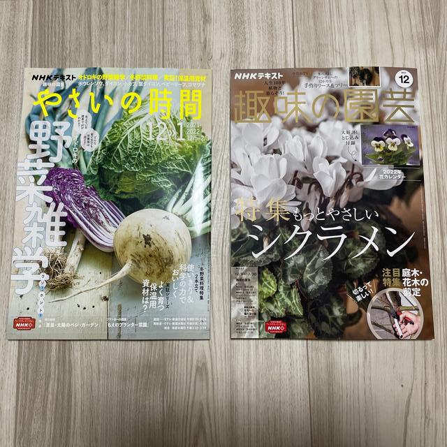 NHK 趣味の園芸 やさいの時間 2021年 12月号」と趣味の園芸12月号 エンタメ/ホビーの雑誌(趣味/スポーツ)の商品写真