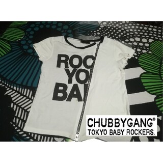 チャビーギャング(CHUBBYGANG)のチャビーギャング　半袖Tシャツ　ホワイト(Tシャツ/カットソー)