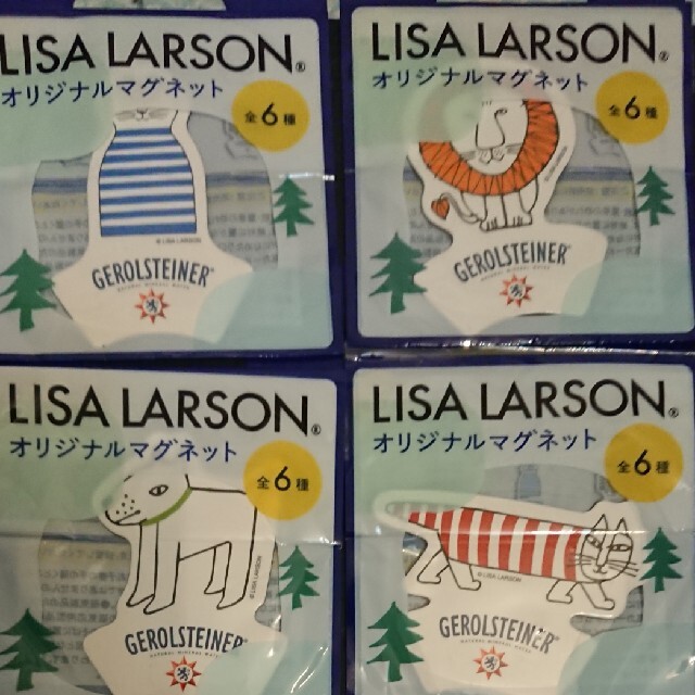 Lisa Larson(リサラーソン)のリサラーソン非売品マグネット6種セット エンタメ/ホビーのアニメグッズ(バッジ/ピンバッジ)の商品写真