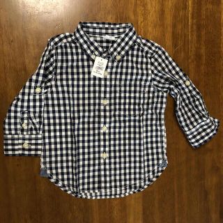 ギャップ(GAP)のGAP ギンガムチェックの長袖シャツ　80cm(シャツ/カットソー)