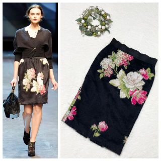 DOLCE&GABBANA - 本物 ドルチェ&ガッバーナ 花柄 フラワー タイト