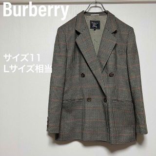 バーバリー(BURBERRY)のバーバリー　Burberry テーラードジャケット　ダブル　千鳥柄　チェック(テーラードジャケット)