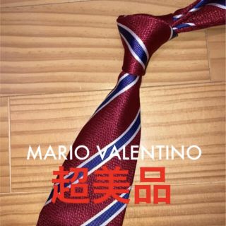 マリオバレンチノ(MARIO VALENTINO)の値下げ　超美品　マリオバレンチノ　レッドストライプ(ネクタイ)