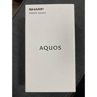 アクオス(AQUOS)の【新品未使用】SHARP AQUOS sense4  SH-M15 ブラック(スマートフォン本体)