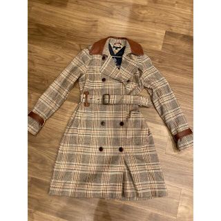 トミーヒルフィガー(TOMMY HILFIGER)のトミーヒルフィガー　コート　チェック　Sサイズ　(トレンチコート)