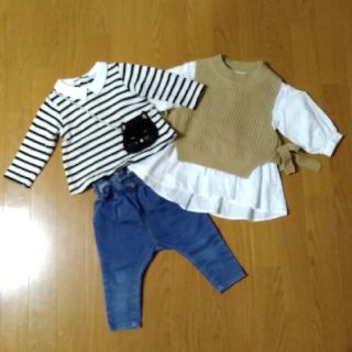 プティマイン(petit main)の【専用♪】80cm♥petit main/aples les cours  3点(シャツ/カットソー)